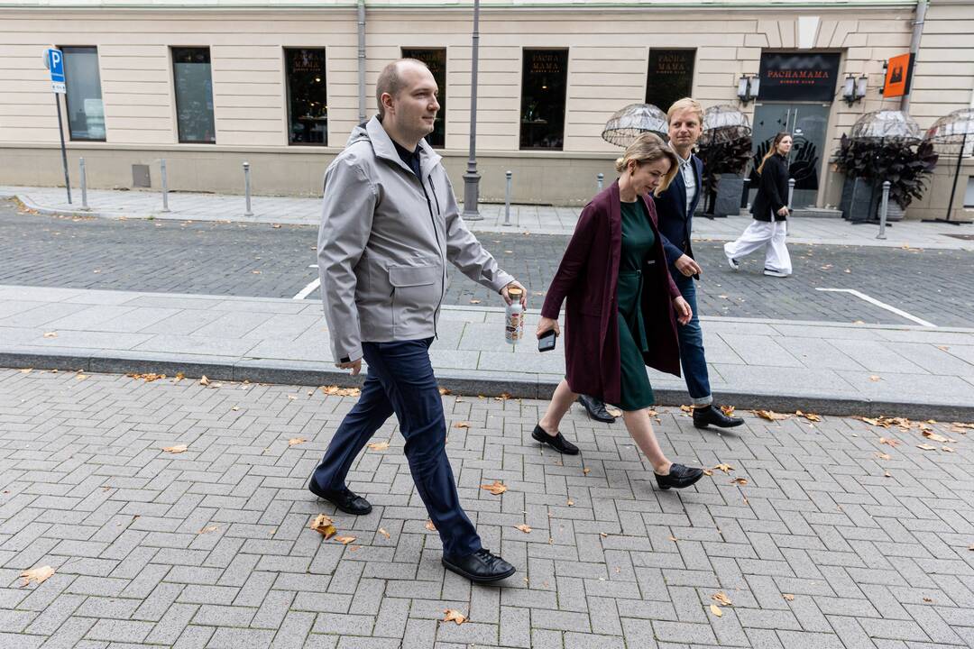 G. Jakštas susitiko su protestuojančiais mokytojais