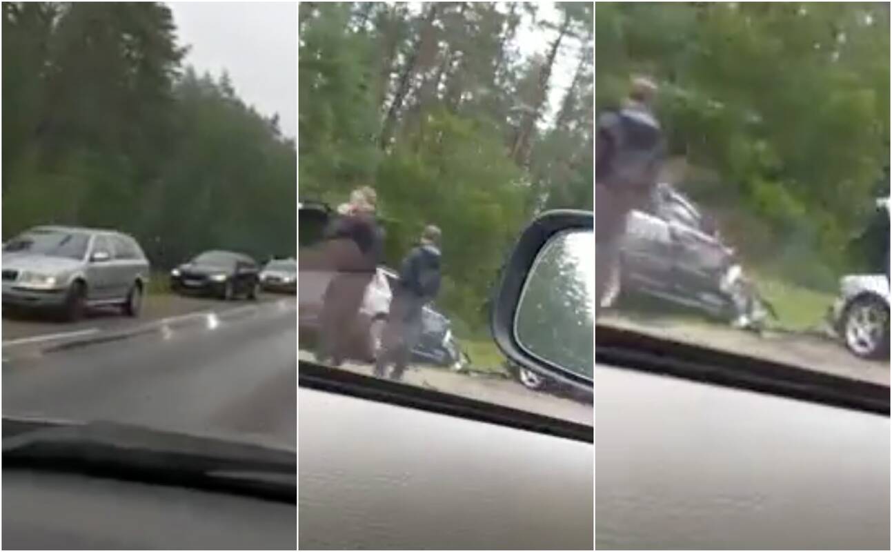 Avarija ruože Prienai–Balbieriškis: į ligoninę išvežtas vairuotojas ir keleivė