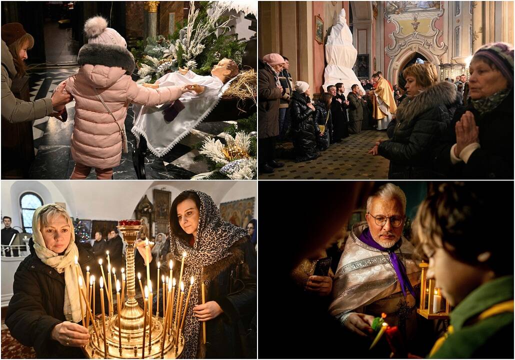Kalėdos karo siaubiamoje Ukrainoje: žmonės – prislėgti, bet vis tiek stengiasi dėl savo šeimų
