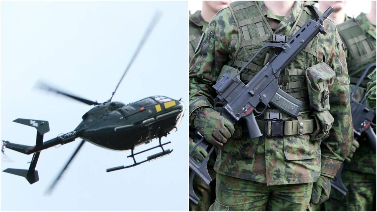 Per pratybas – karių paieška: pasitelktas sraigtasparnis ir pasieniečiai
