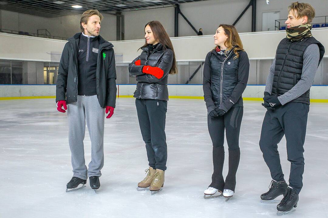 Šokių ant ledo olimpiečių treniruotė Kaune