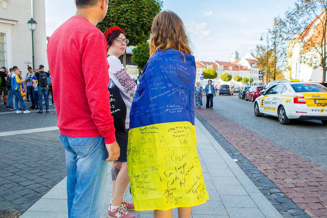 Vilnių užplūdo Ukrainos futbolo fanai