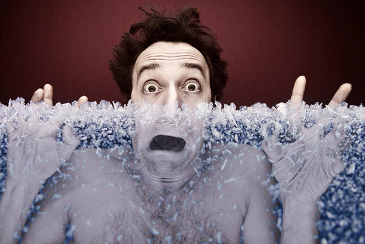 Išbandymas: kad galima būtų lįsti į ledinį vandenį, reikia būti pasirengusiam.