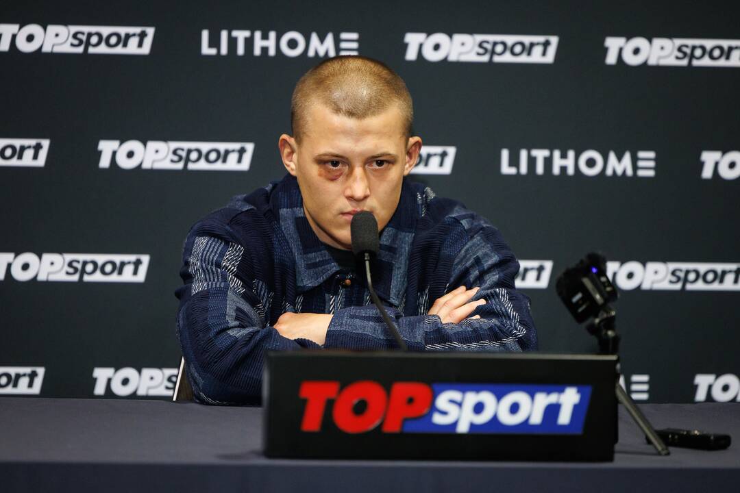Boksininko Eimanto Stanionio ir Vido Bružo spaudos konferencija