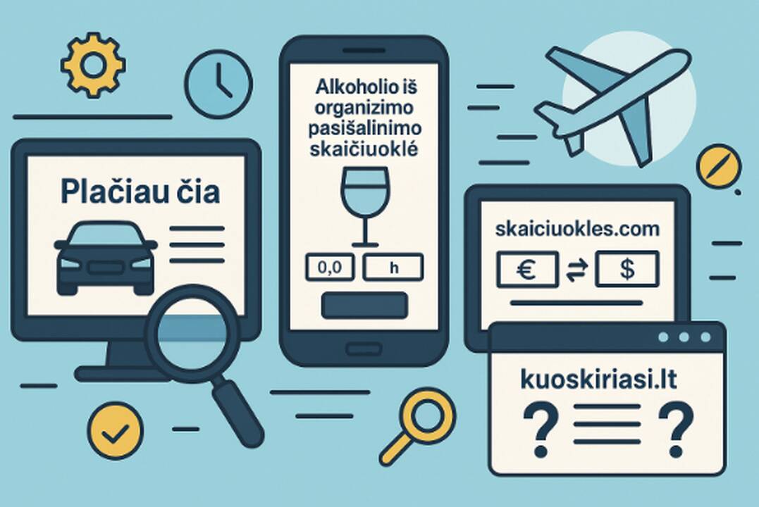 Internetinės svetainės ir online įrankiai, kurie pravers įvairiose situacijose