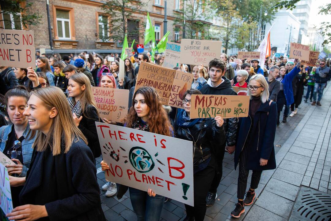 Eitynės prieš klimato šilimą Vilniuje