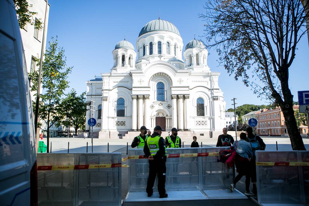 Kaunas ruošiasi eitynėms: centre – šimtai policijos pareigūnų