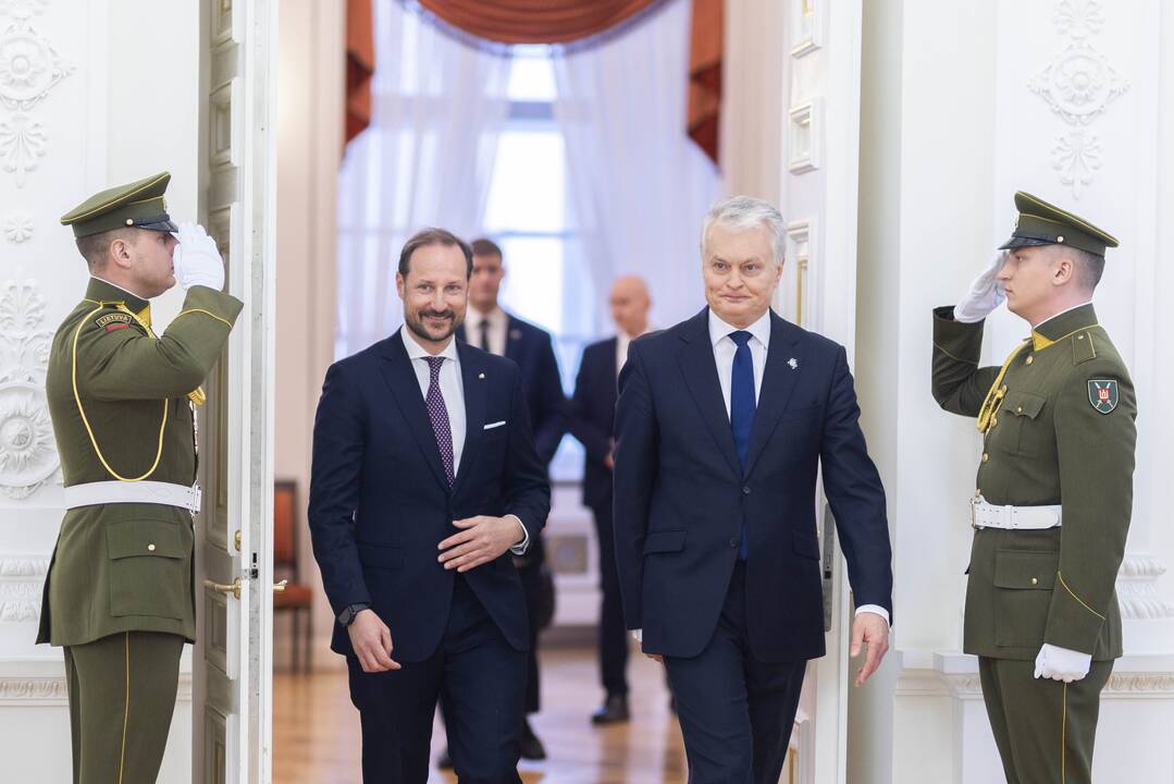 G. Nausėda susitiko su Norvegijos sosto įpėdiniu kronprincu Haakonu