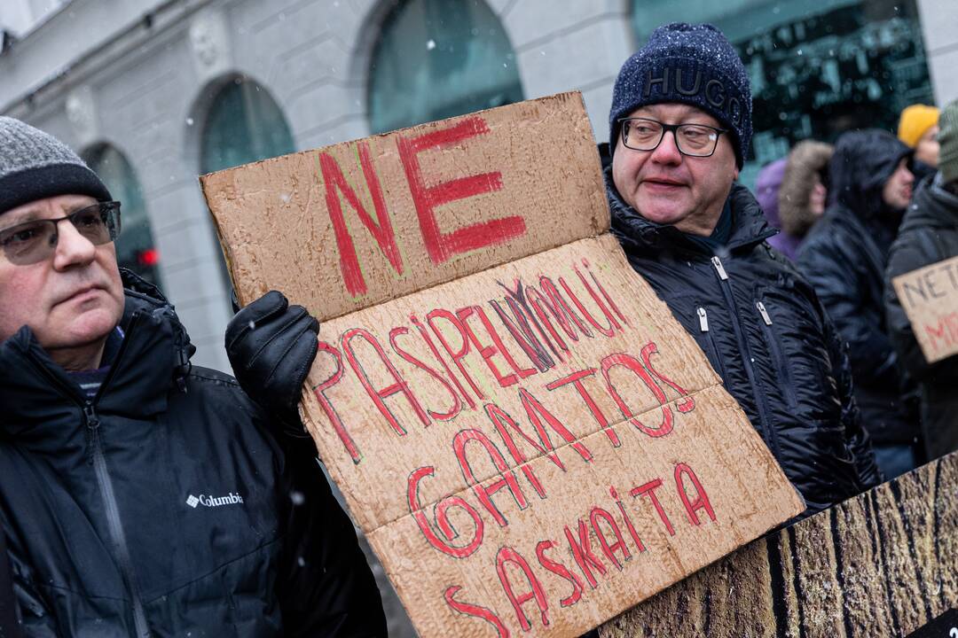 Vilniuje – aplinkosaugininkų kontroprotestas prieš ūkininkų mitingą