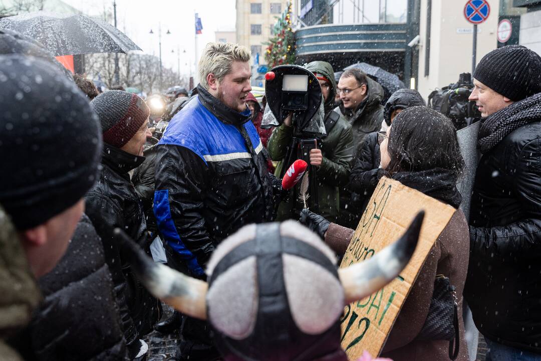 Vilniuje – aplinkosaugininkų kontroprotestas prieš ūkininkų mitingą