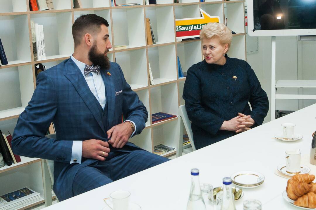 Jonas Valančiūnas ir Dalia Grybauskaitė