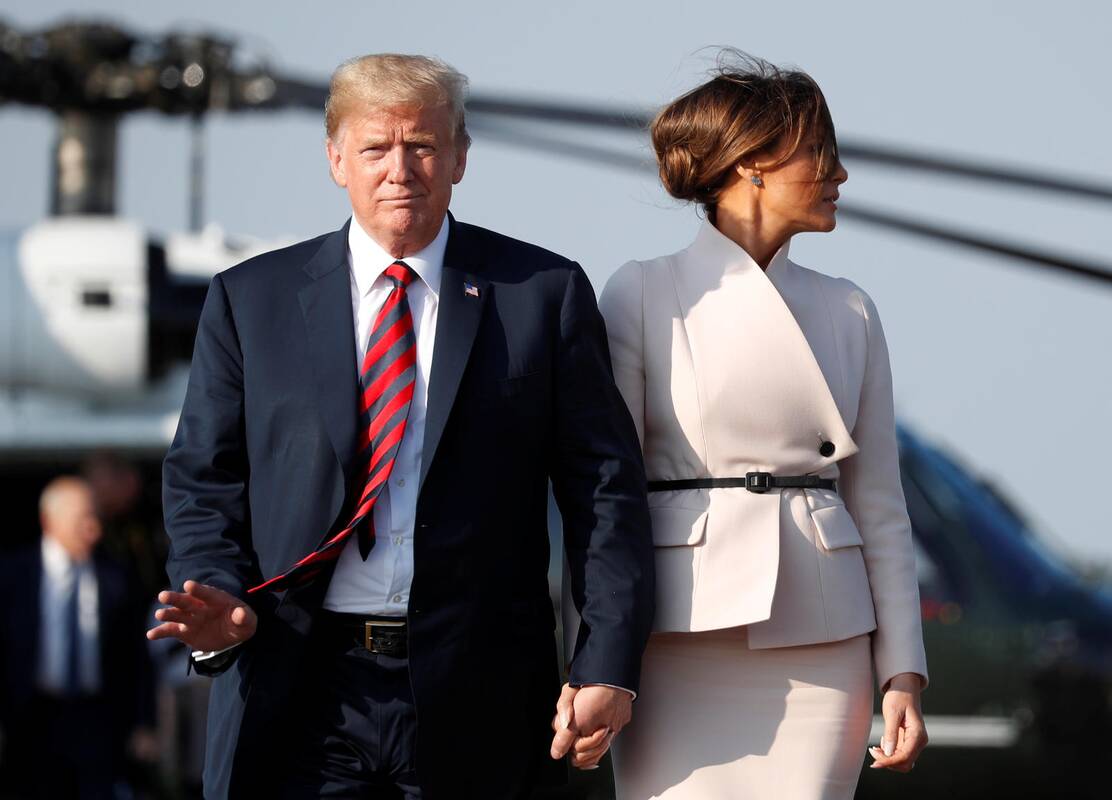 Donaldas Trumpas su žmona Melanie