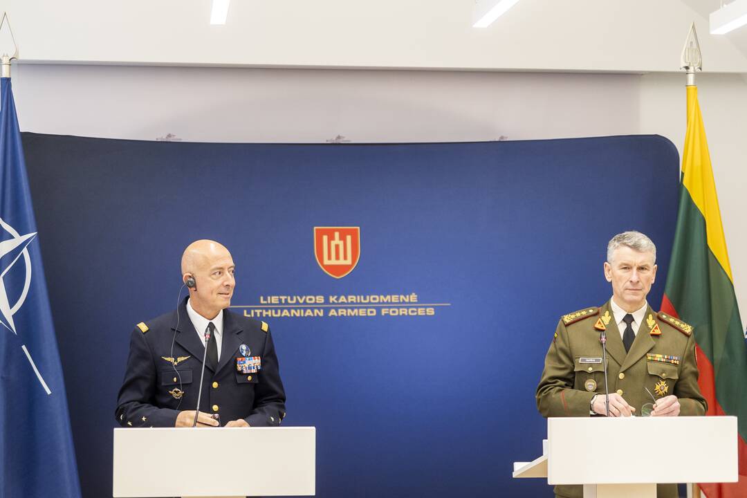 Ph. Lavigne ir V. Rupšio spaudos konferencija