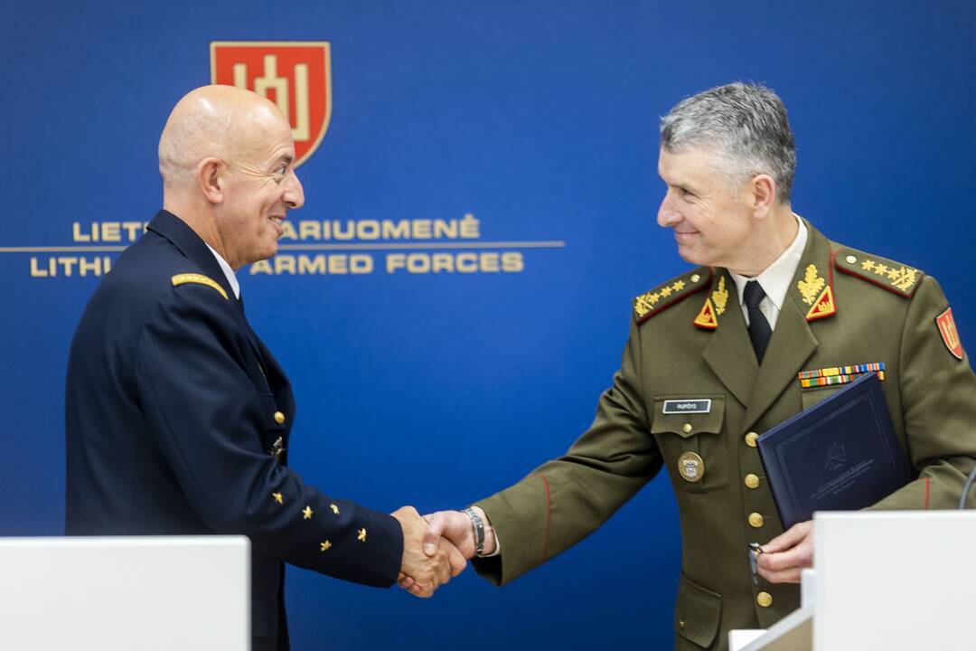Ph. Lavigne ir V. Rupšio spaudos konferencija
