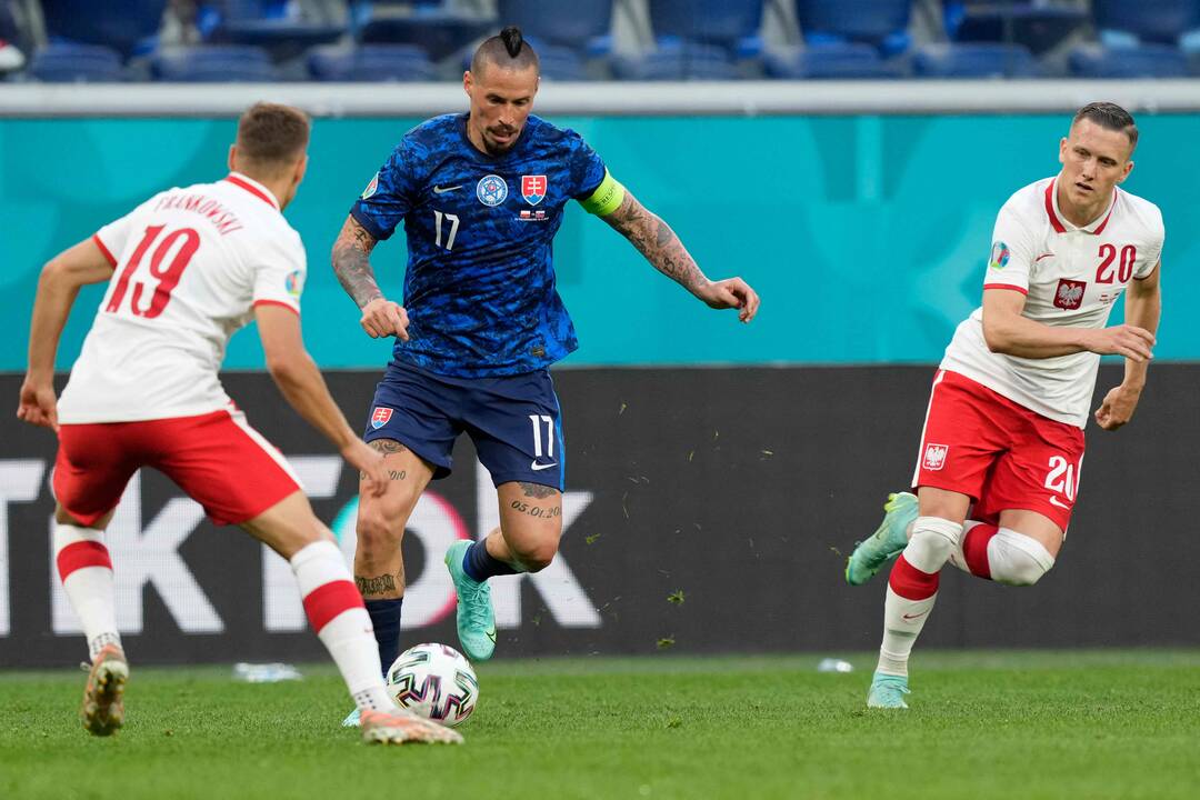 Europos futbolo čempionatas: Lenkija – Slovakija 1:2