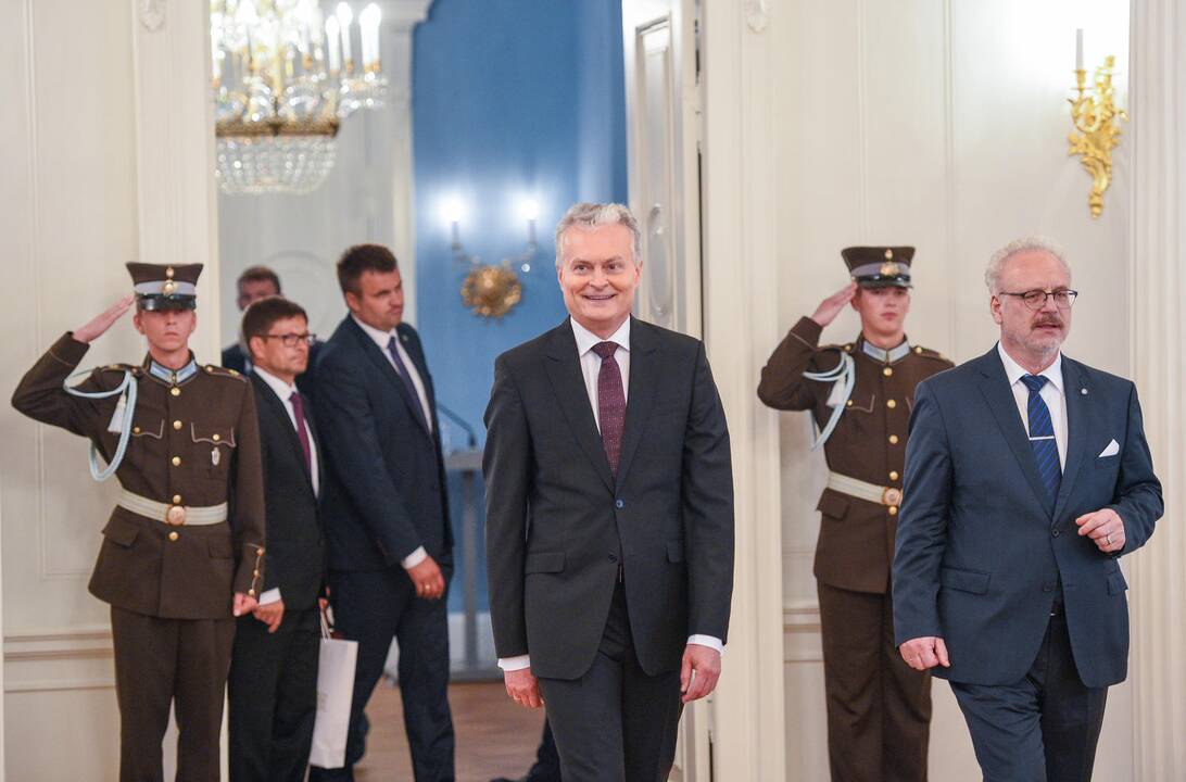 Gitanas Nausėda (kairėje) ir Egilas Levitas