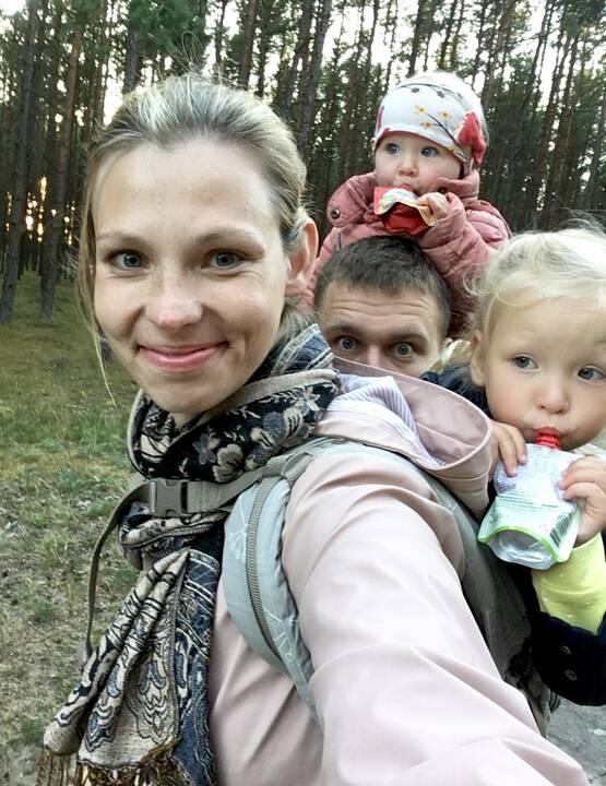 Milda Kukulskienė su šeima