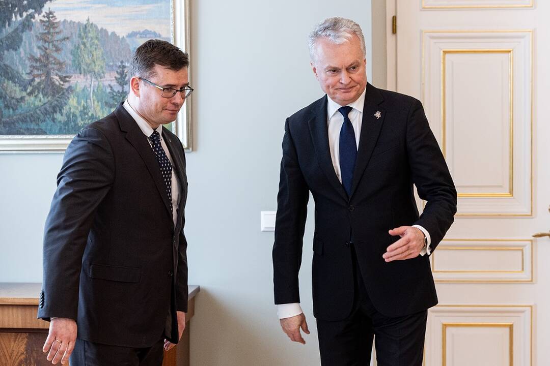 Laurynas Kasčiūnas (kairėje) ir Gitanas Nausėda