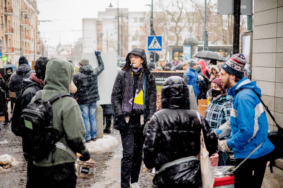 Vilniuje – aplinkosaugininkų kontroprotestas prieš ūkininkų mitingą