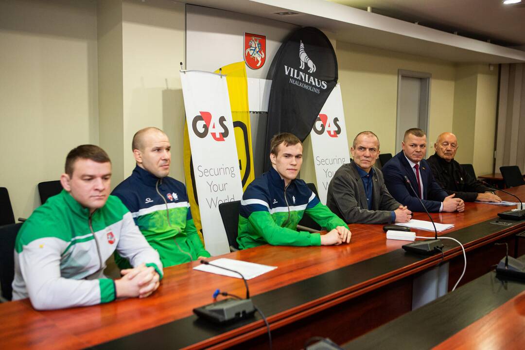 Lietuvos imtynių federacijos spaudos konferencija