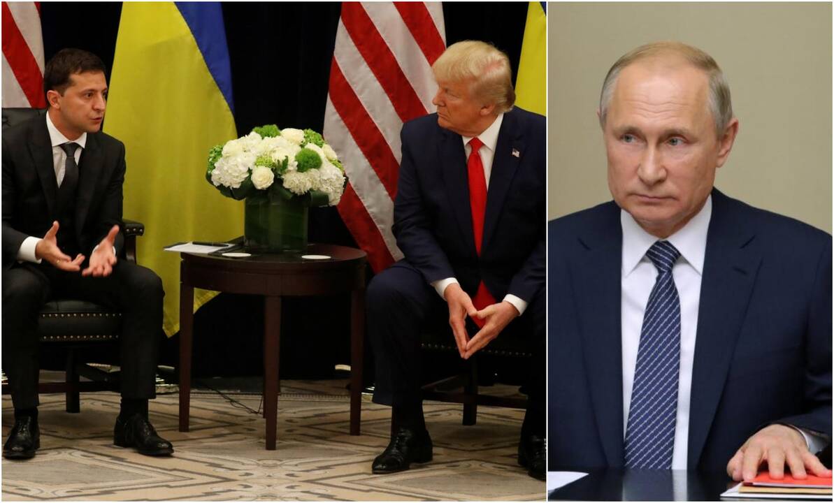 Volodymyras Zelenskis, Donaldas Trumpas, Vladimiras Putinas