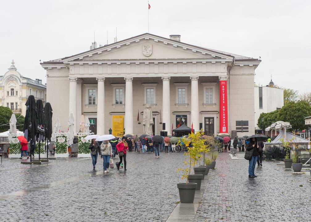 Protesto akcija Vilniuje prieš ribojimus nepasiskiepijusiems