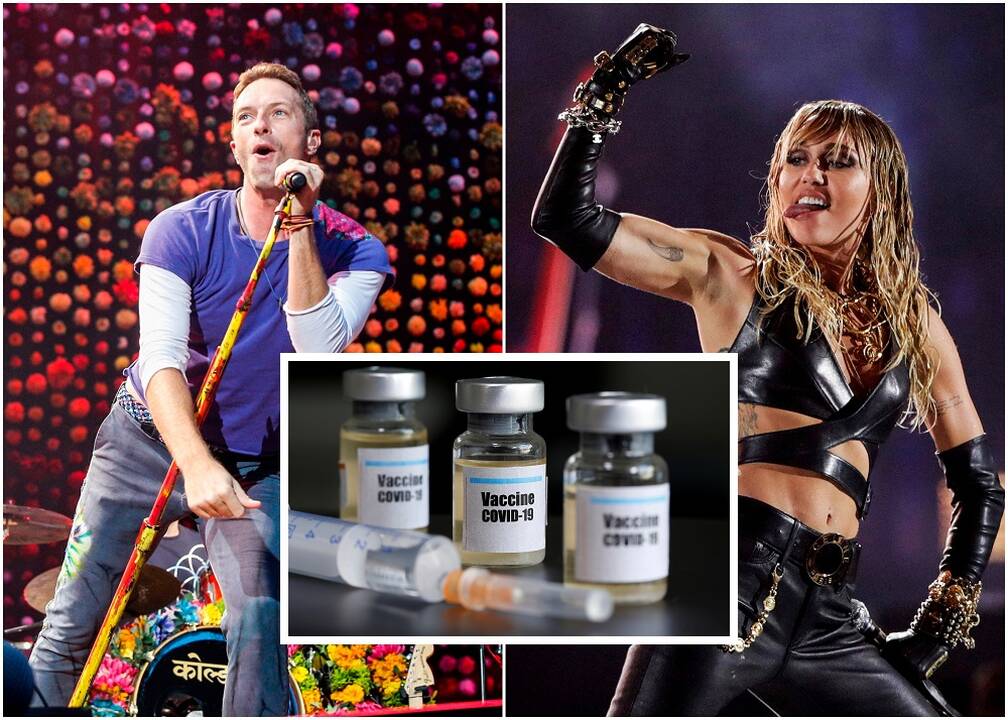 Grupė „Coldplay“ ir Miley Cyrus