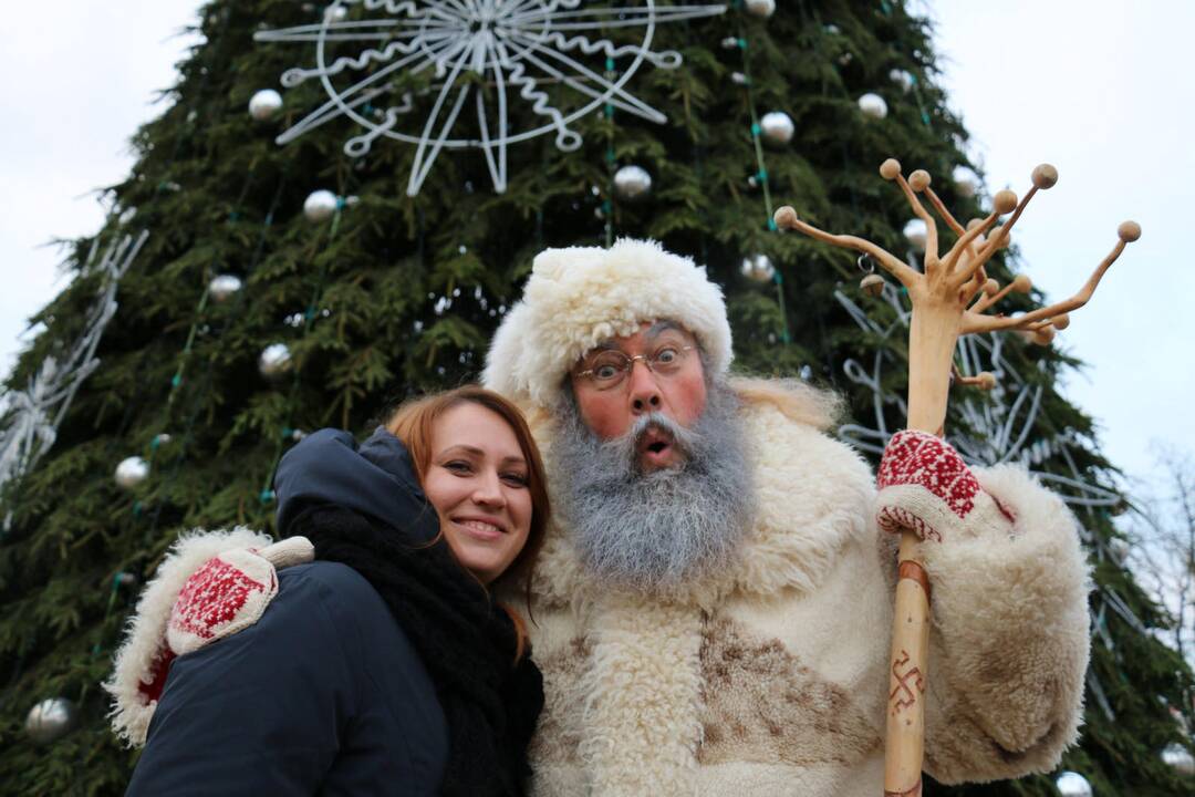 Kalėdų eglės įžiebimas Šiauliuose