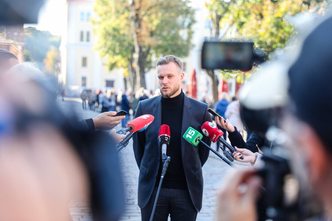 R. Karbauskis ir G. Landsbergis Kaune atidavė savo balsus Seimo rinkimuose