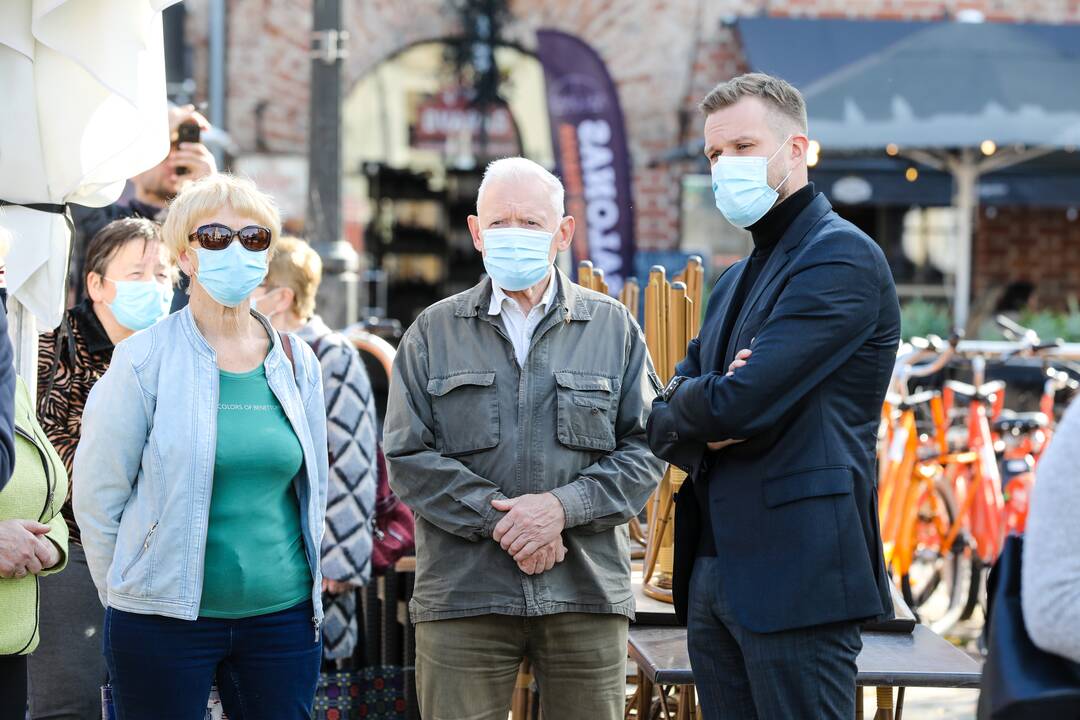R. Karbauskis ir G. Landsbergis Kaune atidavė savo balsus Seimo rinkimuose