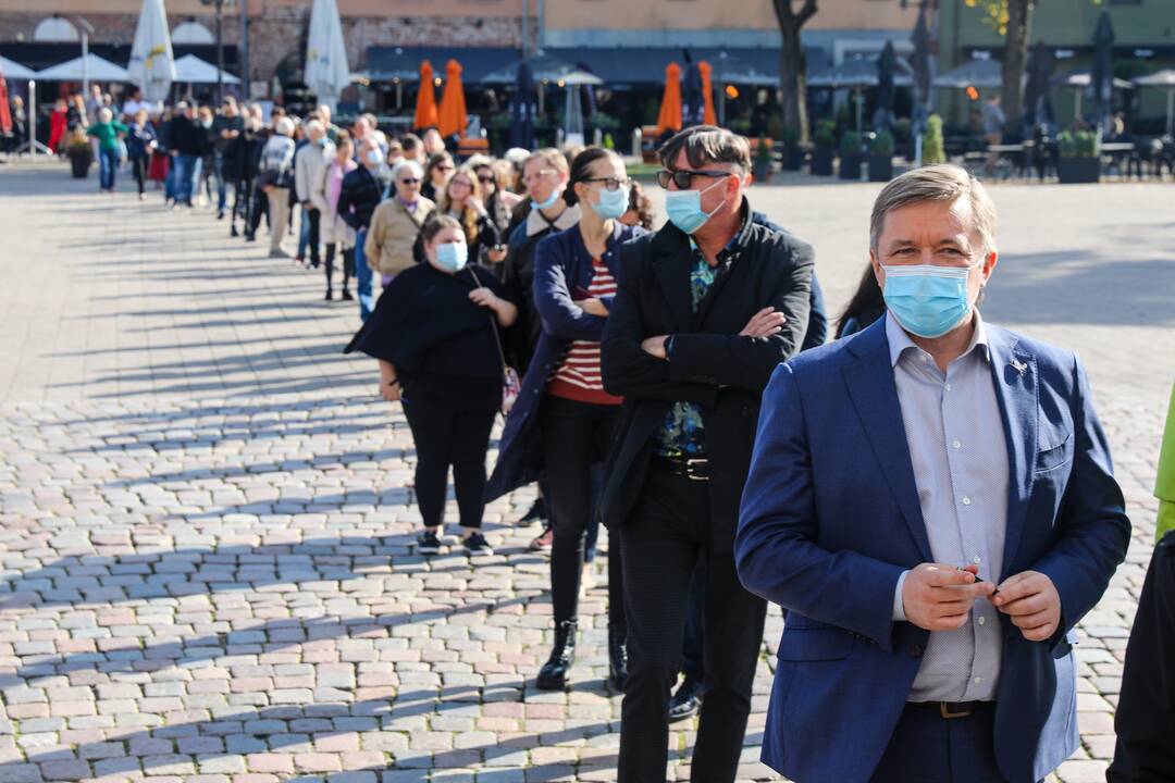 R. Karbauskis ir G. Landsbergis Kaune atidavė savo balsus Seimo rinkimuose