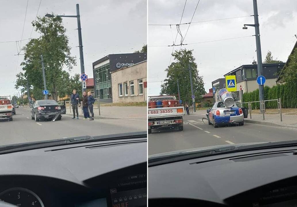Į avariją Šančiuose pateko „Red Bull“ automobilis
