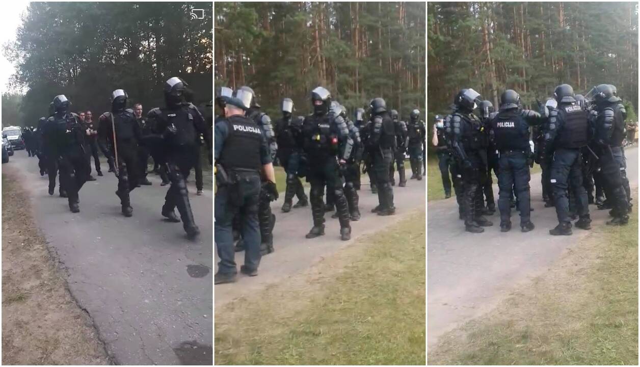 Rūdninkuose nukentėjo du VST specialistai: vienam moteris trenkė lazda, į kitą mestas akmuo 