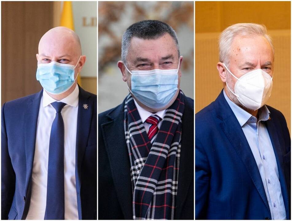 Iš kairės: A. Veryga, A. Matulas ir J. Razma