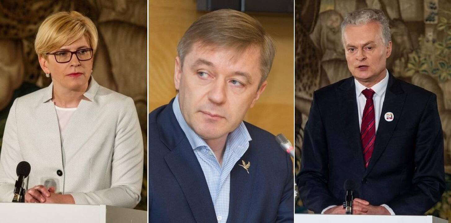 Ingrida Šimonytė, Ramūnas Karbauskis (viduryje), Gitanas Nausėda