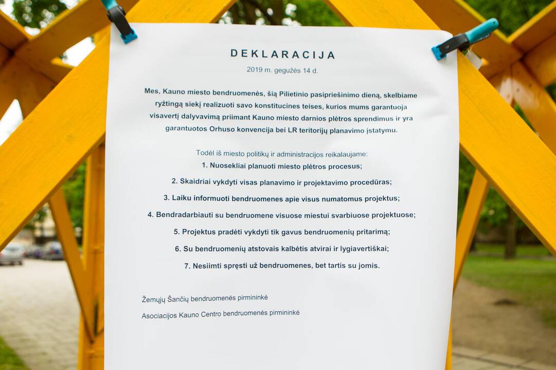Bendruomenių pilietinio nepasitenkinimo akcija Kaune
