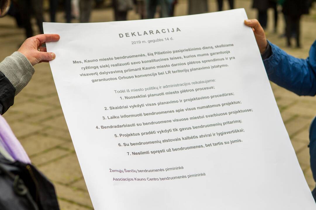 Bendruomenių pilietinio nepasitenkinimo akcija Kaune