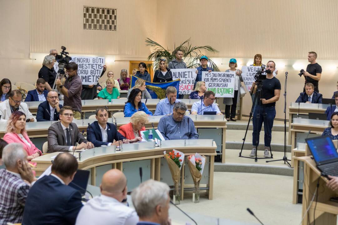 Piketas dėl dalies rajono prijungimo prie miesto