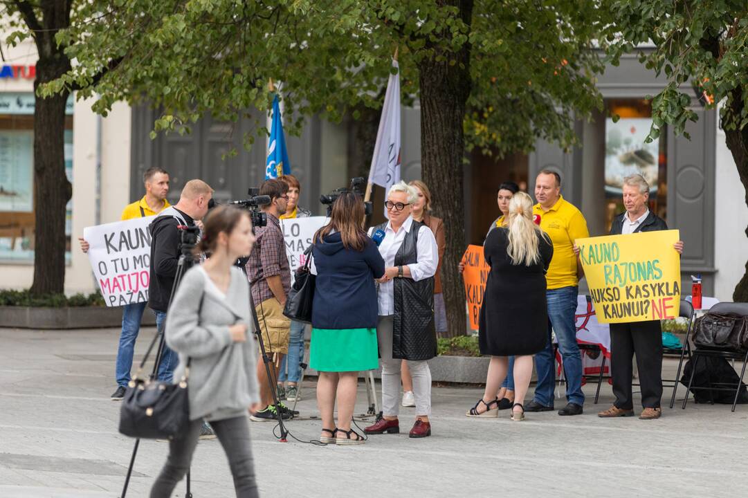 Piketas dėl dalies rajono prijungimo prie miesto
