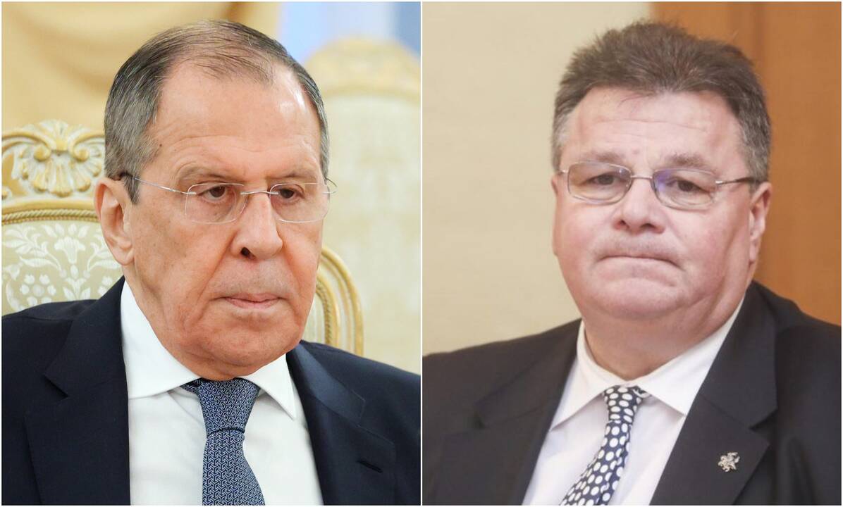 Sergejus Lavrovas (kairėje) ir Linas Linkevičius (dešinėje)