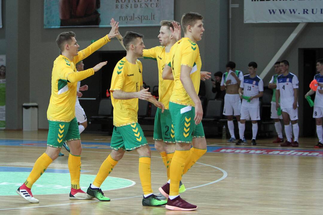 Lietuvos salės futbolo rinktinei – Gruzijos išbandymai