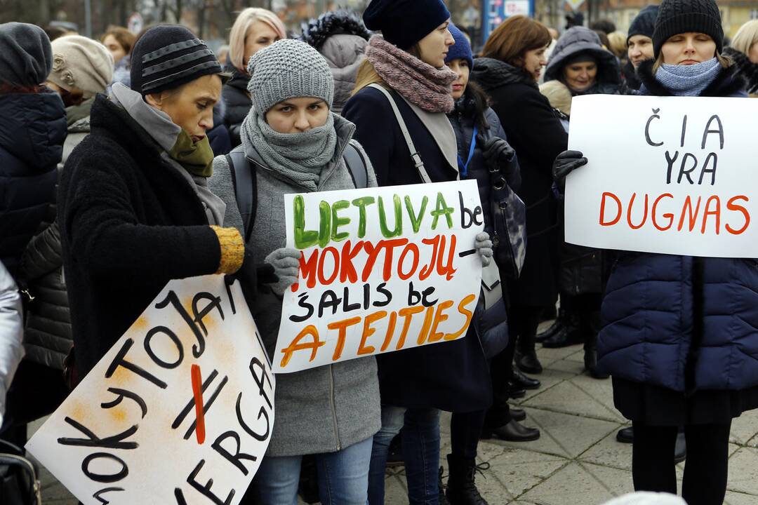 Tarp mokytojų streiką paskelbusios profsąjungos darbuotojų – „valstiečių" patarėjai