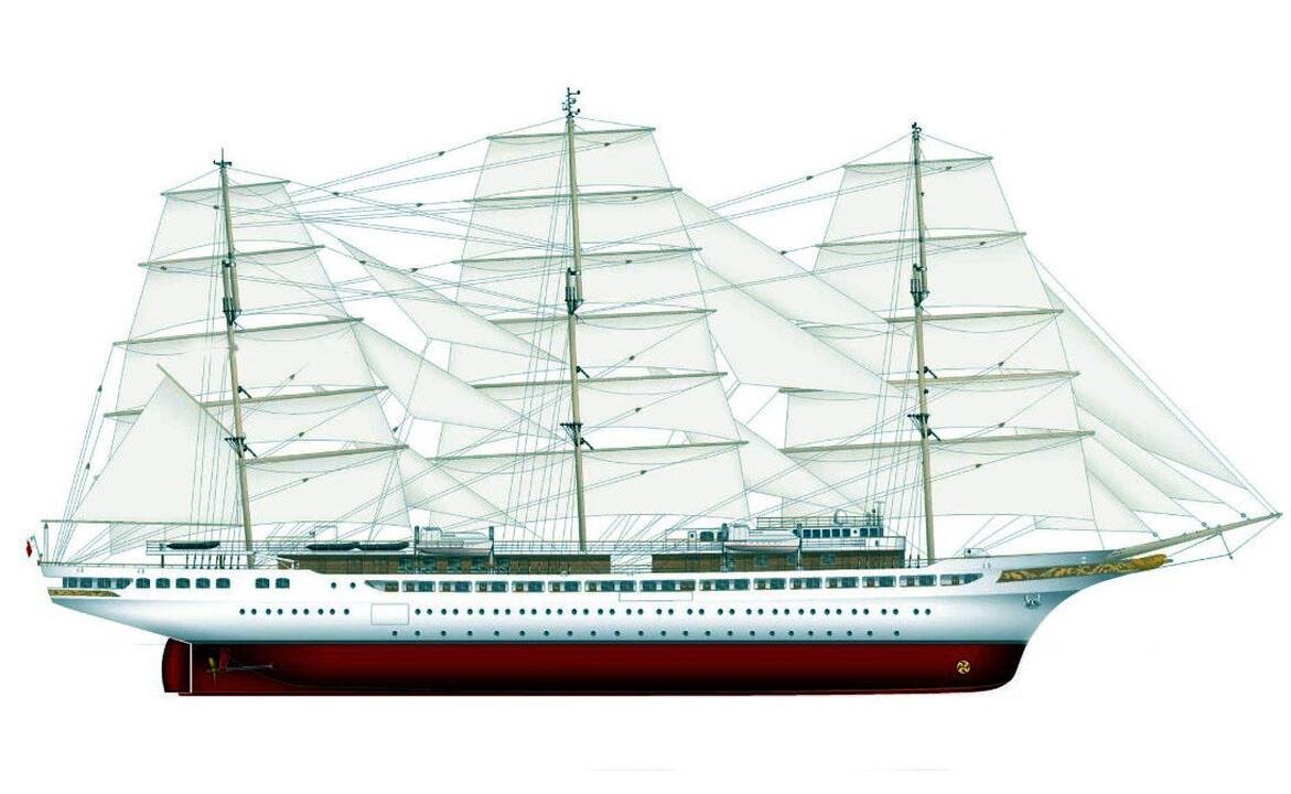 Vizitas: „Sea Cloud II“ Klaipėdoje per Jūros šventę 2017 metais.