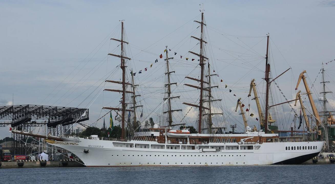 Vizitas: „Sea Cloud II“ Klaipėdoje per Jūros šventę 2017 metais.