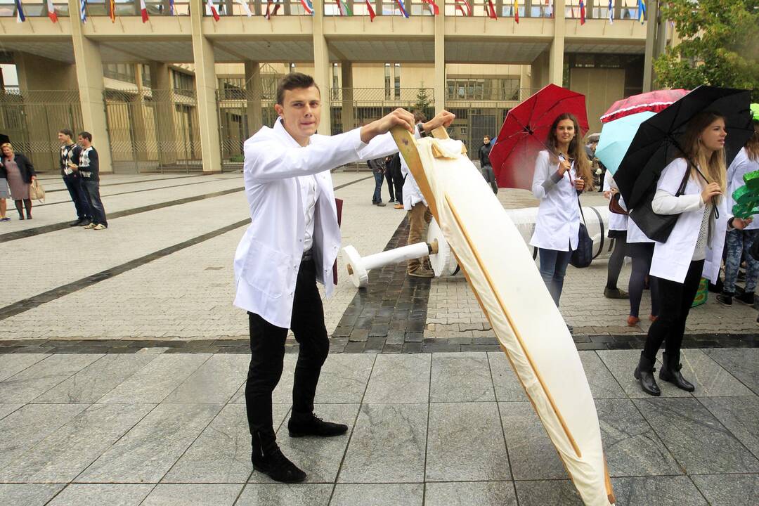 Vilniaus universiteto studentai pasitiko mokslo metus