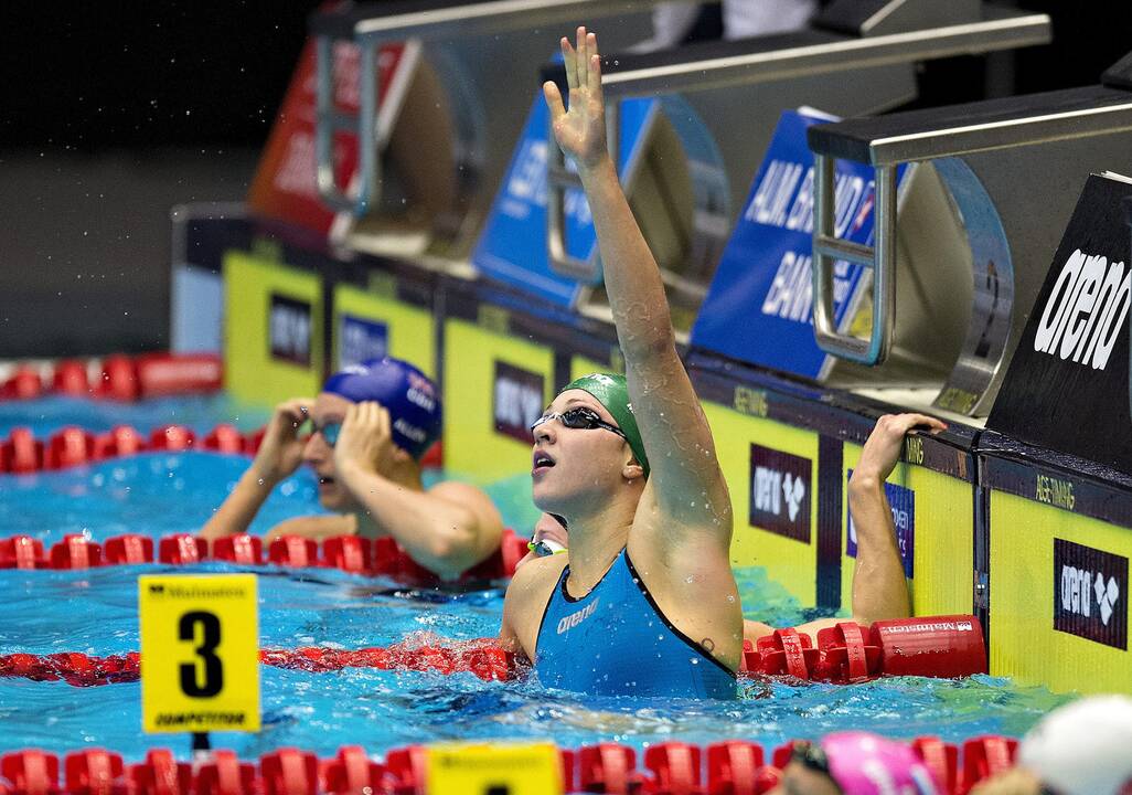 Plaukimo čempionate Danijoje R. Meilutytė laimėjo du aukso ir vieną sidabro medalį