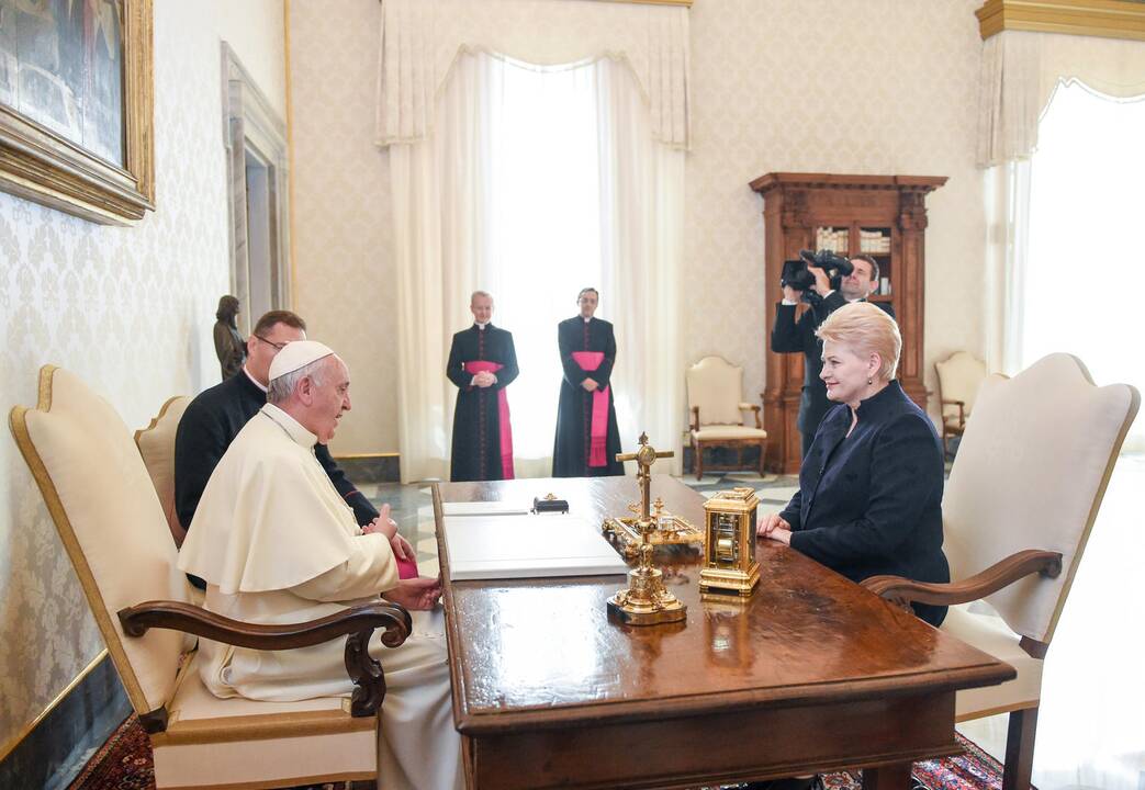 Prezidentės susitikimas su popiežiumi Pranciškumi