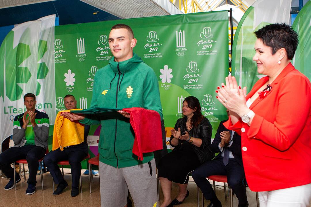 Lietuvos delegacijos išlydėtuvės į Europos jaunimo olimpinį festivalį