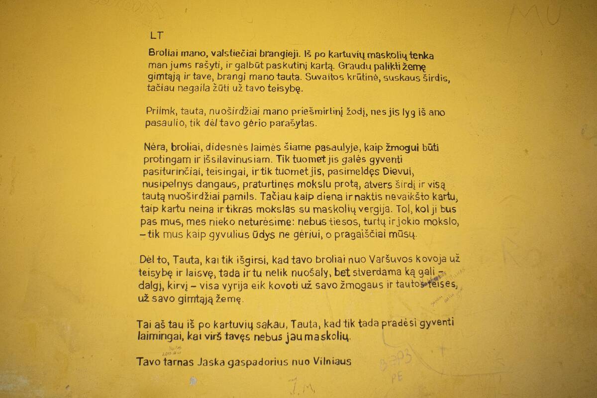 Parodos „Pažadinti: Gedimino kalne rastų sukilėlių istorija“ pristatymas
