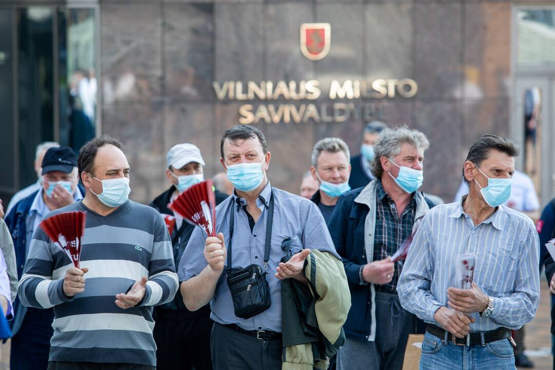 Vilniaus viešojo transporto darbuotojų mitingas
